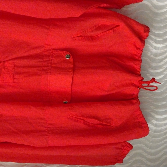 Vintage Sport Accent 80s 90s Hot Pink Petite M Hoodie Windbreaker Pullon Spring - Picture 3 of 11